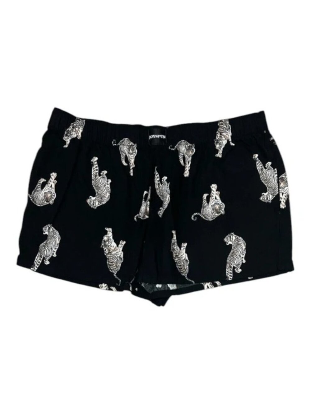 Joyspun Black Tiger Print Pajama Lounge Shorts Size Large